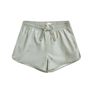 Rylee + Cru Sage Surfboard Print Swim Trunks